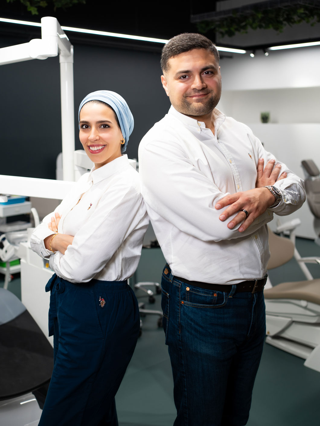 Das Gründer-Ehepaar der Zahnfee Kinderzahnarztpraxis: Zahnärztin Rusul Mohamad und Mohamad Saad-Taleb